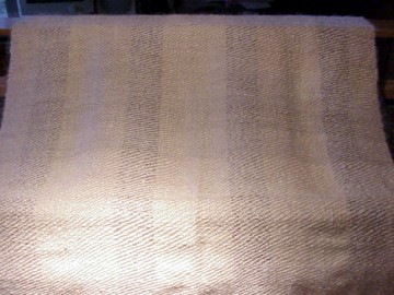 All natural white with subtle brown plaid