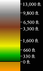 A map legion illustrating elevations