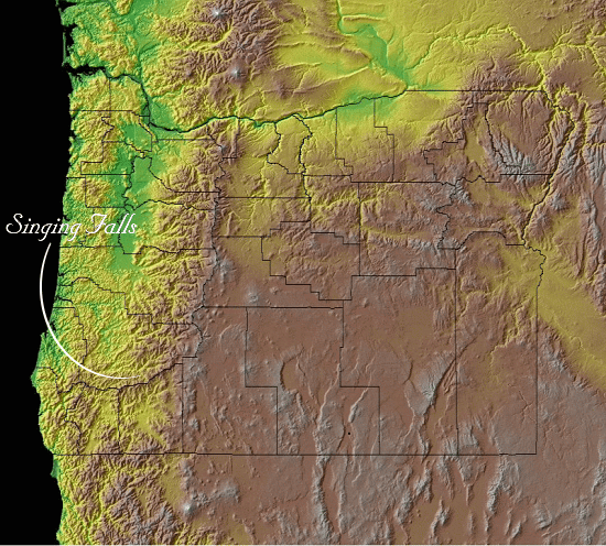 Geologic and county boundary map