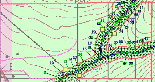 map of project treatment zones