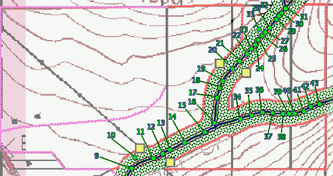 map of project treatment zones